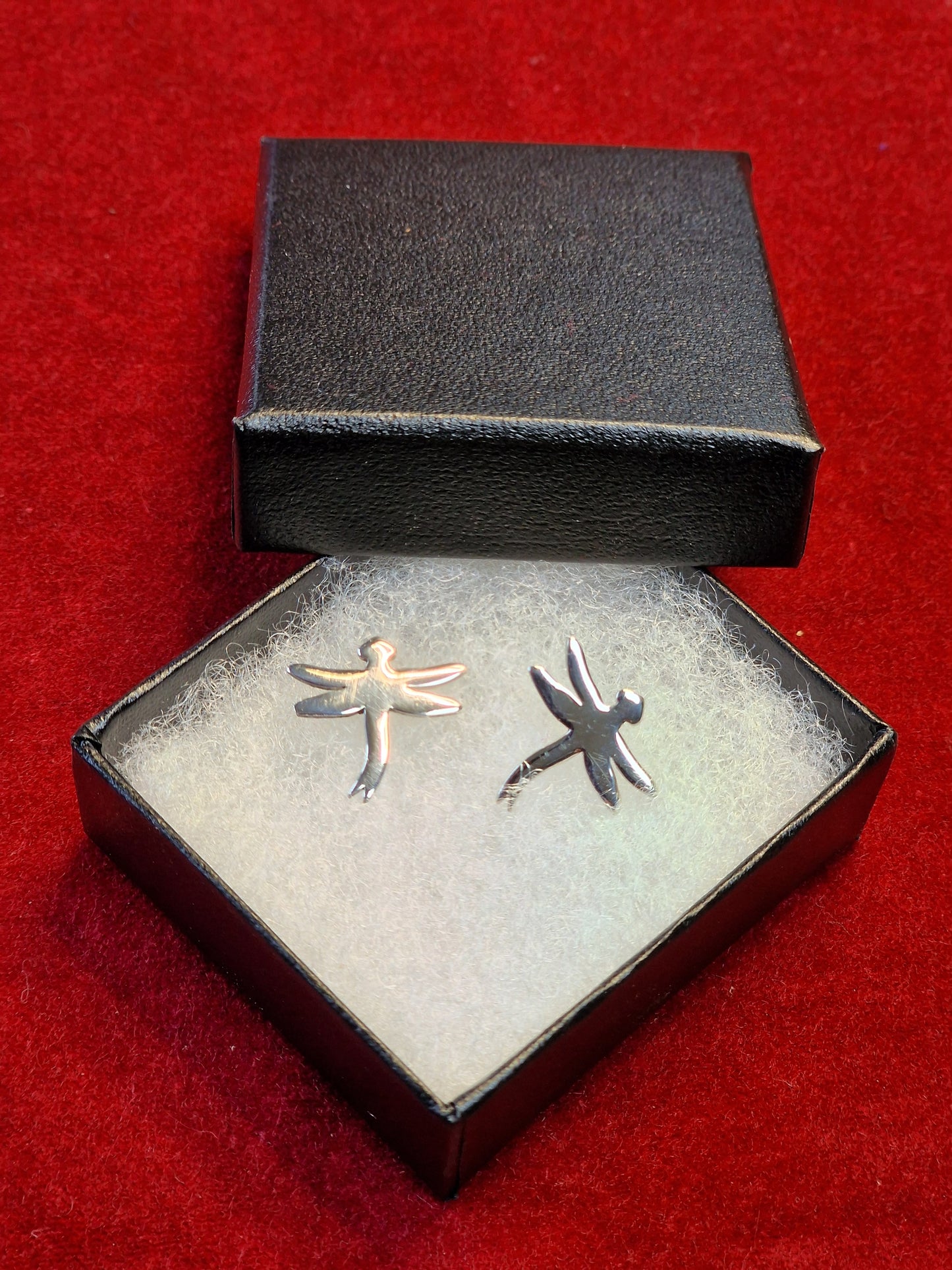 Dragonfly earrings, hand made by Brenton West with .925 and CBW stamped on reverse.